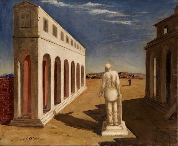 piazza-italia_giorgio-de-chirico-600x495 Vuelta al clasicismo: el arte italiano de entreguerras