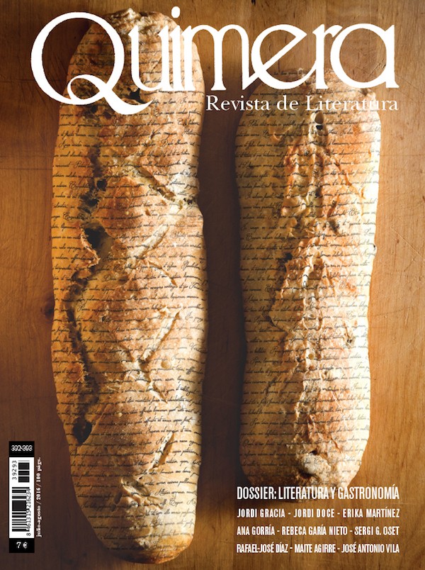 portada-quimera-jul-ago-2016 Literatura y gastronomía en el extra de verano de "Quimera"