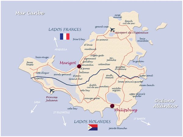 san-martin-mapa-600x448 San Martín y el Caribe francés