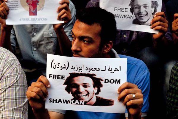 shawkan-protestas-fotoperiodistas El fotoperiodista egipcio Shawkan cumplirá cuatro años en prisión