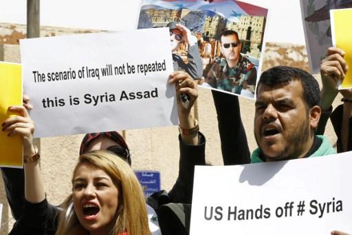 siria_protestas-contra-eeuu-afp Bashar al Asad afirma que su país no tiene armas químicas