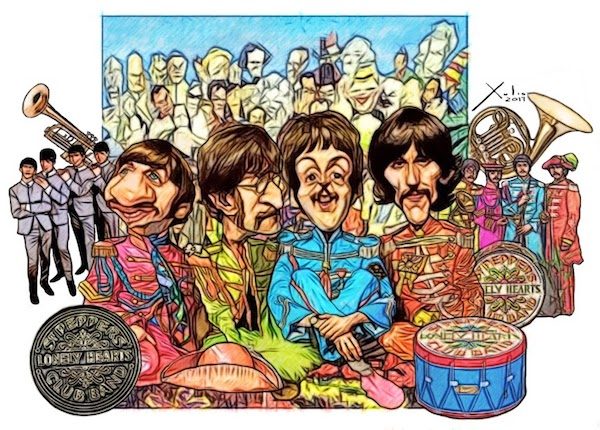 xuliof-sgt-peppers-600x430 Medio siglo de la publicación de “Sgt. Pepper’s” de The Beatles