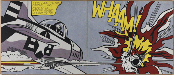 1963-Whaam-lichestein Warhol, el artista como estrella