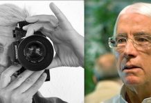 Bernard Plossu (izquierda), autorretrato. Carlos Pérez Siquier (derecha), foto Díaz-Maroto