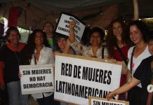 Marcha reivindicativa de mujeres latinoamericanas