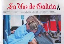 La Voz de Galicia. Portada del 26 de julio de 2013