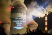 Campaña de Greenpeace de sensibilización sobre el cambio climático en Polonia