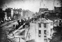 “Boulevard du Temple”, la famosa foto de Daguerre en la que por primera vez aparece en una fotografía la figura humana