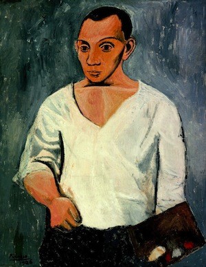 Picasso-autorretrato-paleta-1906 Los talleres de Picasso y sus modelos