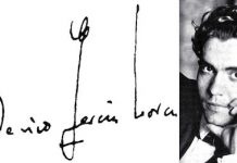 Federico García Lorca. Firma y retrato