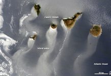 Vientos alisios en las Islas Canarias. Foto del Año NASA 2014