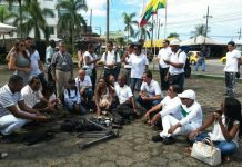 Plantón de periodistas en Buenaventura, Colombia
