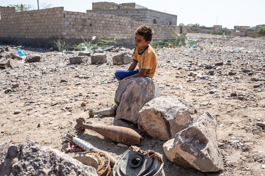 agnes-varraine-leca-msf-nino-explosivos-mawza-taiz MSF informa del impacto de las minas en la población civil de Yemen