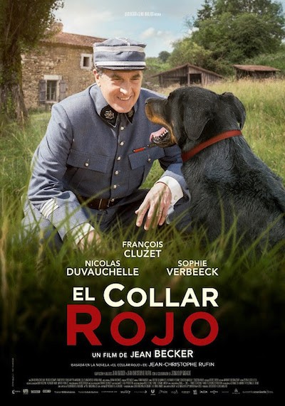 el-collar-rojo-cartel "El collar rojo " de Jean Backer, melodrama de guerra con perro