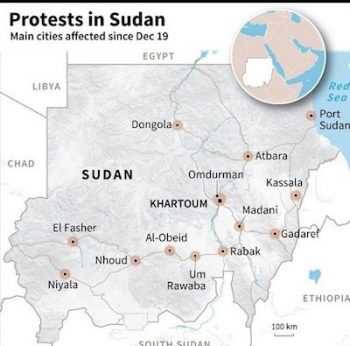 sudan-protestas-ciudades-350x346 Periodismo en Sudán: detenciones mientras siguen las incautaciones de diarios