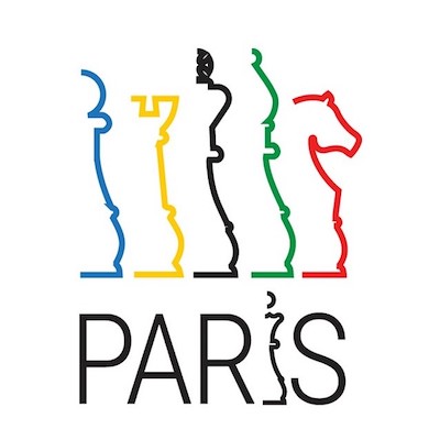 Logo del Ajedrez para optar a los Juegos Olímpicos París 2024.