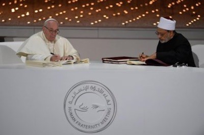 papa-e-iman-firman Francisco y Ahmad Al-Tayyib se unen contra el integrismo religioso