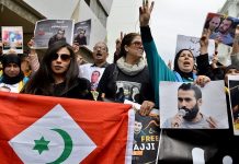 Manifestación a favor de los presos del Rif en Rabat, con fotos del periodista Mahdaoui