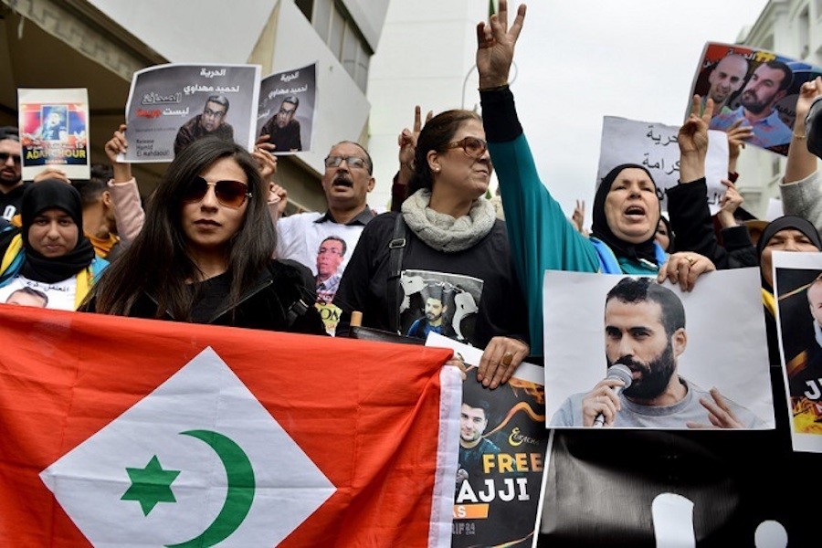 manifestacion-presos-rif-rabat Manifestantes piden la libertad de los presos del Rif en Rabat