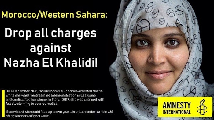 amnistia-nazha-el-khalidi El juicio contra la periodista saharaui Nazha El Khalidi aplazado a junio