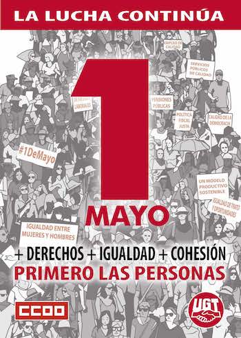 ugt-ccoo-1may2019-cartel 1 mayo 2019 en España: más derechos, más igualdad y más cohesión