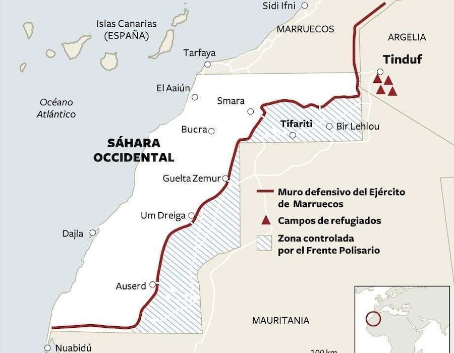 mapa-sahara RSF documenta la represión informativa en el Sahara