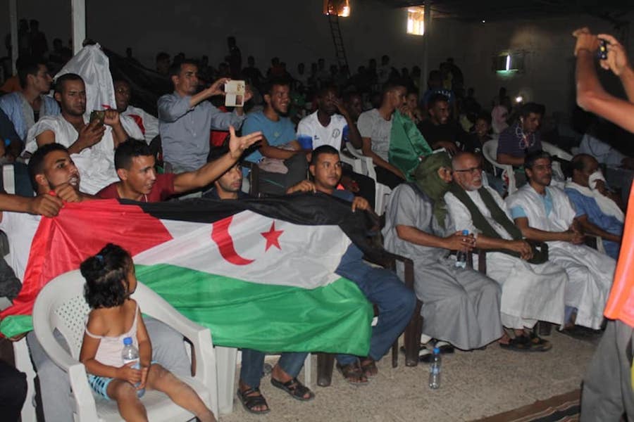 saharauis-bandera-copa-africana Saharauis: una joven asesinada en El Aaiún tras la victoria futbolística de Argelia