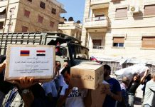 Voluntarios transportan ayuda de Armenia para Siria