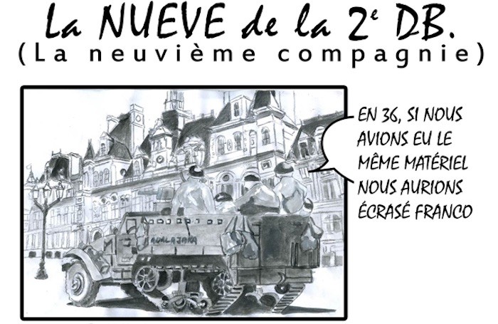Juan-Chica-Ventura-mural-La-Nueve-detalle París 24 agosto 1944-2019: 75 aniversario de La Nueve