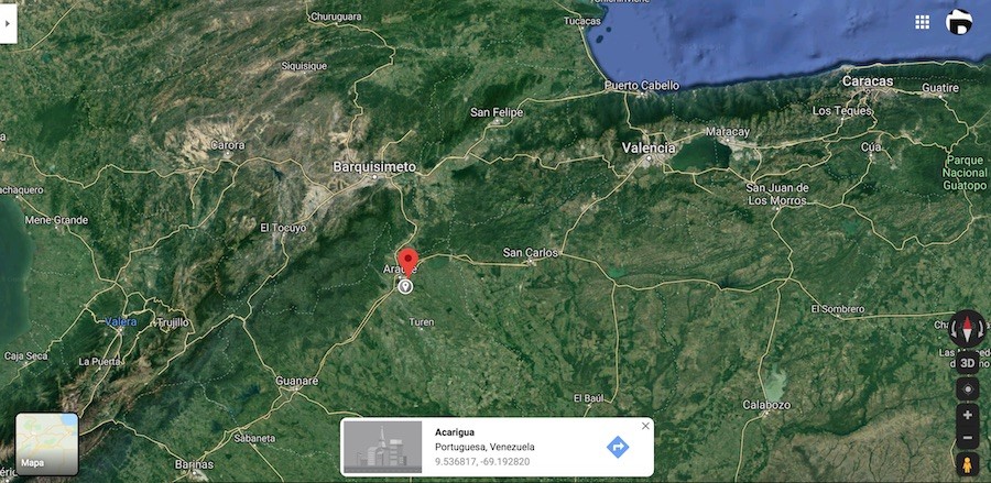 Acarigua-Venezuela-googlemaps Los cuatrocientos años de mi ciudad