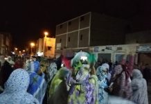Manifestantes saharauis El Aaiún