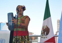 Lila Downs en la sede de la Ofician de la ONU en México