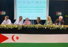 Mesa de la Conferencia Internacional de Ciudades Solidarias con el Sahara