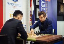 Partida entre Carlsen y Liren disputada en San Luis