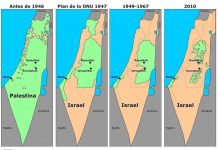 Evolución de los territorios israelí y palestino desde 1946