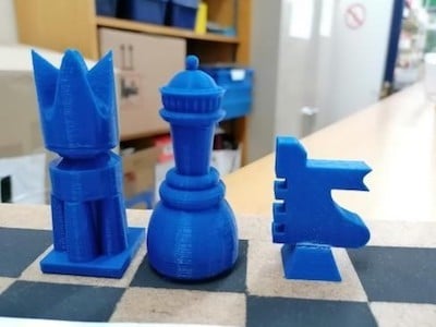 Ajedrez-detalle-piezas-3D-IES-Monte-Castelo ‘Piezas de ajedrez en 3D’ del IES Monte Castelo, Premio de la Xunta de Galicia