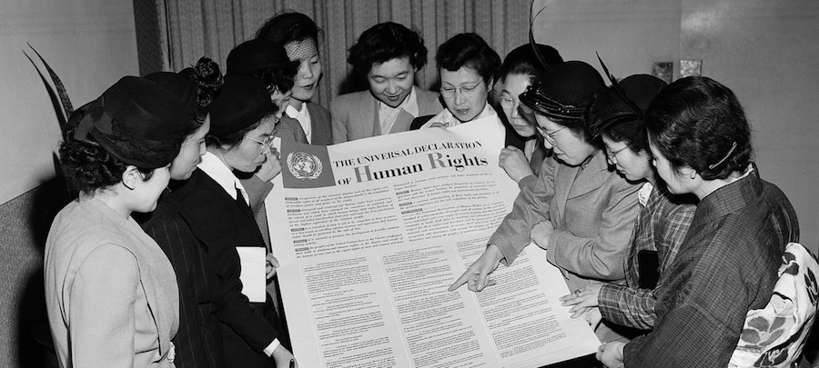 ONU-mujeres-japonesasen-Lake-Success-FEB1950 Michelle Bachelet: el cambio climático es la mayor amenaza a los derechos humanos