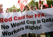 Protesta internacional contra la celebración del Mundial de Fútbol 2022