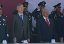 UNIC Mexico: El jefe de Operaciones de Paz de la ONU, Jean Pierre Lacroix, junto al presidente de México, Andres Manuel López Obrador, atienden la inauguración del CECOPAM.