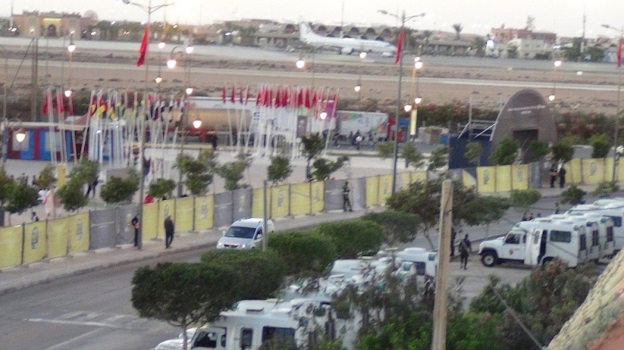 Can-El-Aaiun-policías-estadio CAN de Futsal 2020 en el Sahara bajo fuerte vigilancia armada