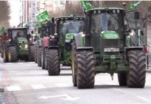 Tractores en las calles de Vitoria