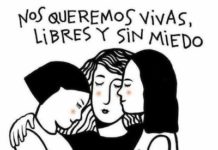 dibujo sobre mujeres vivas, libres y sin miedo