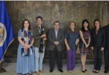 Miembros de la CIDH: Antonia Urrejola Noguera (vicepresidenta primera), Margarette May Macaulay, Edgar Stuardo Ralón Orellana, Esmeralda Arosemena de Troitiño, Julissa Mantilla Falcón, Flávia Piovesan (vicepresidenta segunda) y Joel Hernández García (presidente). Foto OEA.