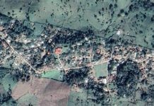 Vista aérea de la Aldea Chimay, en el municipio de San Luis, Petén, Guatemala. Google maps