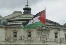 Bandera saharaui en Bilbao