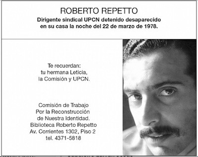 Repetto-esquela Roberto Repetto, el desaparecido argentino amante del ajedrez