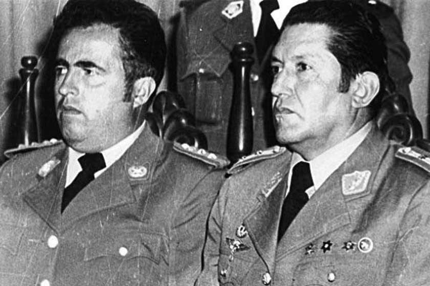 Luis-Arce-Gómez-junto-a-Luis-García-Meza Luis Arce Gómez, militar asesino boliviano jugador de ajedrez, cuarenta años después