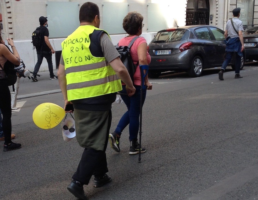 Paris-12SEP2020-mani-chalecos-amarillos Los «gilets jaunes» vuelven a las calles de Francia para denunciar el capitalismo antisocial de Macron