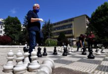 Belgrado ajedrez en la calle