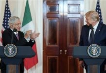 López Obrador en un encuentro con Donald Trump